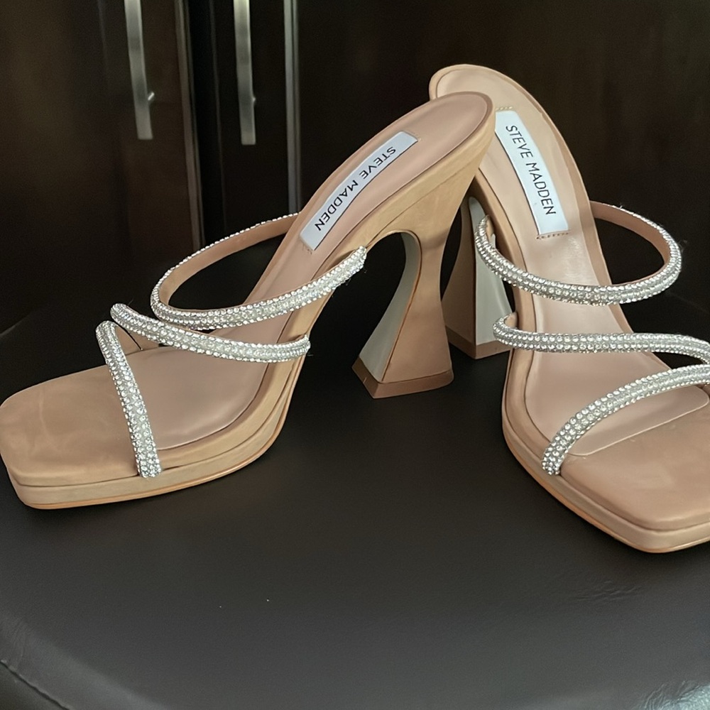 Rhinestone Straps High Heel by Steve Madden